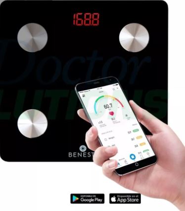 [026007] BASCULA DIG. BENESTA 12 PARÁMETROS HWT-NS-BT4 CON BLUETOOTH NEGRa