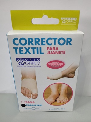 [028334] CORRECTOR ORTOGARLO PARA JUANETE TEXTIL DAMA PAR OT316